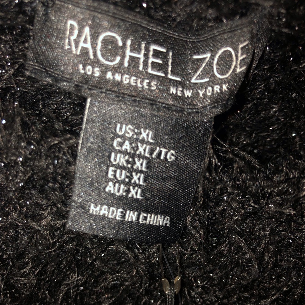 Rachael Zoe black and silver knit sweater